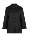 Rossopuro Woman Blazer Black Size Xxl Polyester, Nylon, Elastane In Black