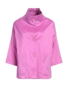 Rossopuro Woman Blazer Fuchsia Size M Polyester, Nylon, Elastane In Pink