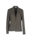 Rossopuro Woman Blazer Grey Size 8 Cotton, Elastane