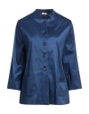 Rossopuro Woman Blazer Midnight Blue Size M Polyester, Nylon, Elastane