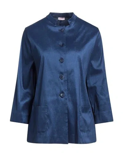Rossopuro Woman Blazer Midnight Blue Size M Polyester, Nylon, Elastane
