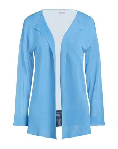 Rossopuro Woman Cardigan Azure Size M Viscose In Blue