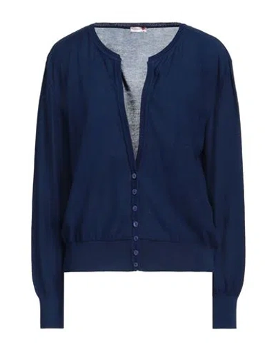 Rossopuro Woman Cardigan Blue Size 12 Cotton