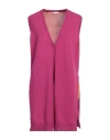 Rossopuro Woman Cardigan Fuchsia Size L Cotton In Pink