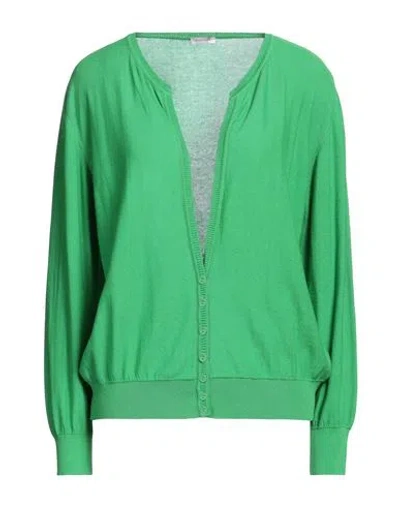 Rossopuro Woman Cardigan Green Size 14 Cotton