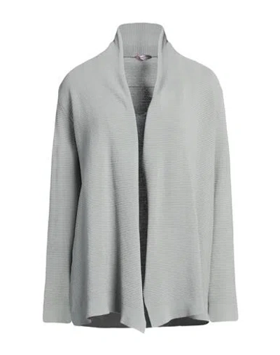 Rossopuro Woman Cardigan Light Green Size L Cotton, Polyester In Green