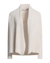 Rossopuro Woman Cardigan Light Grey Size S Cotton, Polyester