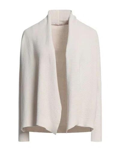 Rossopuro Woman Cardigan Light Grey Size S Cotton, Polyester In Grey