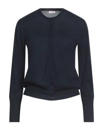Rossopuro Woman Cardigan Navy Size L Wool, Silk, Cashmere