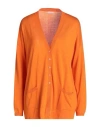 Rossopuro Woman Cardigan Orange Size M Cotton