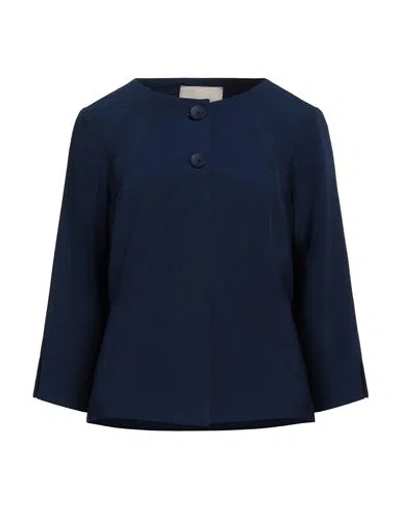 Rossopuro Woman Jacket Blue Size S Polyester, Elastane