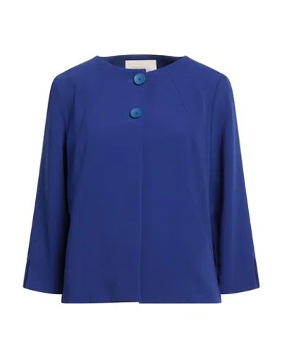 Rossopuro Woman Jacket Bright Blue Size S Polyester, Elastane