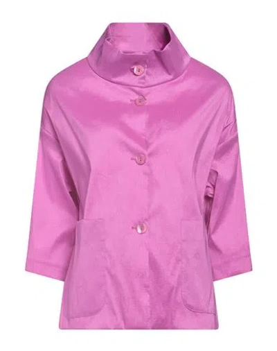 Rossopuro Woman Jacket Mauve Size S Polyester, Nylon, Elastane In Purple