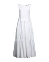 Rossopuro Woman Maxi Dress White Size S Linen, Cotton