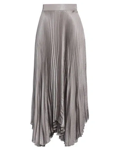 Rossopuro Woman Maxi Skirt Grey Size L Polyester