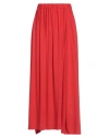 Rossopuro Woman Maxi Skirt Red Size Xs Silk, Elastane