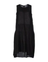 Rossopuro Woman Midi Dress Black Size L Linen