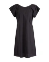 Rossopuro Woman Midi Dress Black Size S Linen