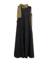 Rossopuro Woman Midi Dress Black Size M Cotton
