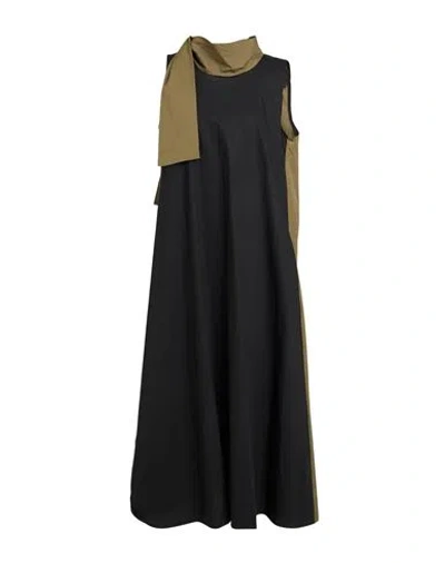 Rossopuro Woman Midi Dress Black Size M Cotton