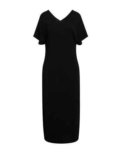 Rossopuro Woman Midi Dress Black Size Xxl Viscose