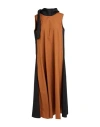 Rossopuro Woman Midi Dress Brown Size M Cotton