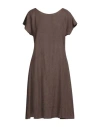 ROSSOPURO ROSSOPURO WOMAN MIDI DRESS DARK BROWN SIZE XL LINEN