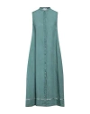Rossopuro Woman Midi Dress Green Size S Linen