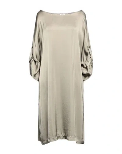 Rossopuro Woman Midi Dress Khaki Size Xxl Viscose In Gray