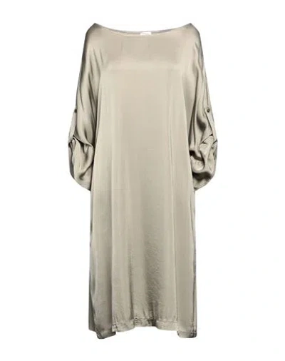 Rossopuro Woman Midi Dress Khaki Size Xxl Viscose In Beige