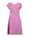 Rossopuro Woman Midi Dress Mauve Size S Linen In Purple