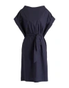 Rossopuro Woman Midi Dress Midnight Blue Size M Cotton