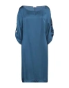 Rossopuro Woman Midi Dress Navy Blue Size M Viscose In Navy Blue