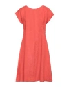 Rossopuro Woman Midi Dress Orange Size M Linen