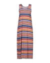 Rossopuro Woman Midi Dress Orange Size S Cotton In Orange