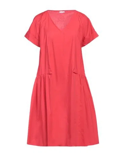 Rossopuro Woman Midi Dress Red Size S Cotton