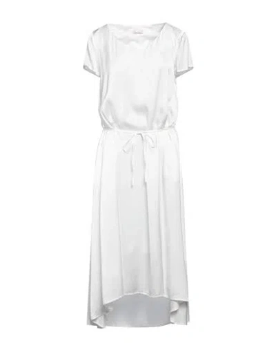 Rossopuro Woman Midi Dress White Size M Viscose