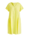 Rossopuro Woman Midi Dress Yellow Size M Cotton