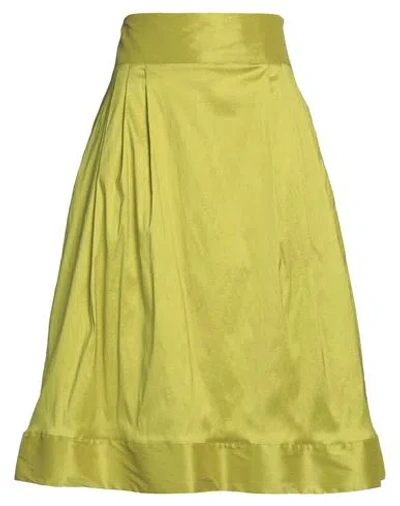 Rossopuro Woman Midi Skirt Lime Green Size Xs Polyester, Nylon, Elastane