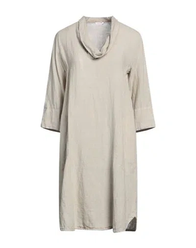 Rossopuro Woman Mini Dress Beige Size S Linen In Neutral