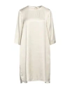 Rossopuro Woman Mini Dress Beige Size Xl Viscose In Beige