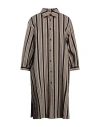 Rossopuro Woman Mini Dress Beige Size Xl Viscose, Polyester In Beige