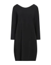 Rossopuro Woman Mini Dress Black Size M Polyester, Elastane