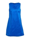 Rossopuro Woman Mini Dress Bright Blue Size Xl Polyester, Nylon, Elastane