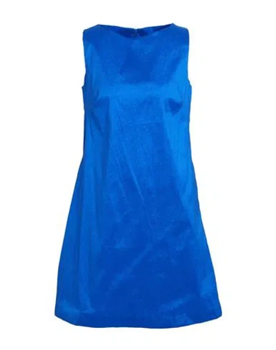 Rossopuro Woman Mini Dress Bright Blue Size Xl Polyester, Nylon, Elastane