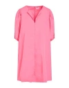Rossopuro Woman Mini Dress Fuchsia Size M Cotton In Pink