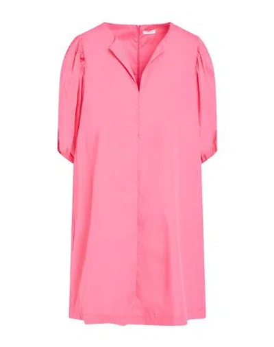 Rossopuro Woman Mini Dress Fuchsia Size M Cotton In Pink
