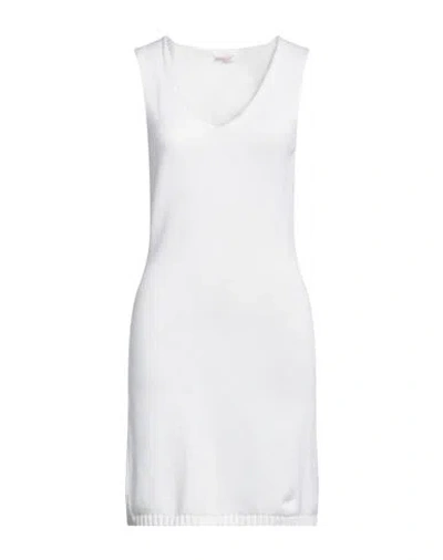 Rossopuro Woman Mini Dress Ivory Size 6 Cotton In White