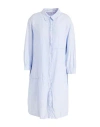 Rossopuro Woman Mini Dress Light Blue Size S Linen