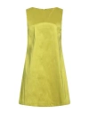 Rossopuro Woman Mini Dress Lime Green Size M Polyester, Nylon, Elastane In Green